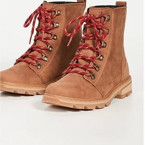 Sorel combat boots, size 6, color velvet tan